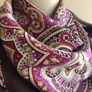 ECHO paisley silk scarf.